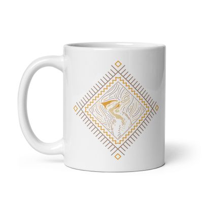 Native American Zodiac Woodpecker White Coffee Mug