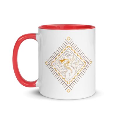 Native American Zodiac Woodpecker Mug with Color Interior