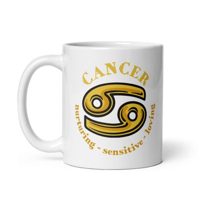 Zodiac Traits Cancer White Coffee Mug