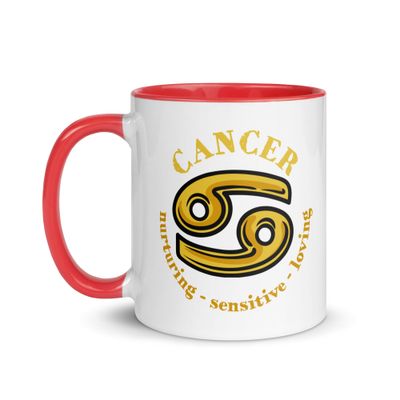 Zodiac Traits Cancer Mug with Color Interior