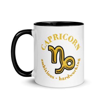 Zodiac Traits Capricorn Mug with Color Interior