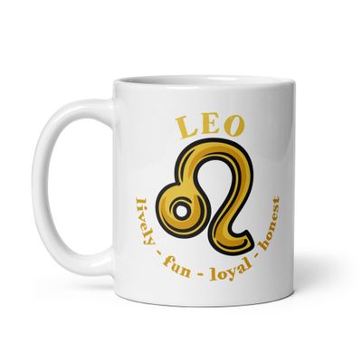 Zodiac Traits Leo White Coffee Mug