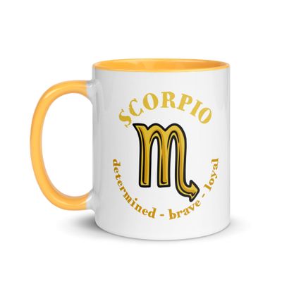 Zodiac Traits Scorpio Mug with Color Interior