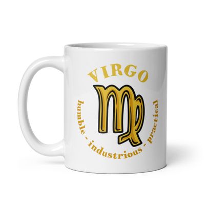 Zodiac Traits Virgo White Coffee Mug
