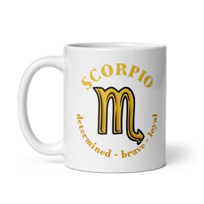 Zodiac Traits Scorpio White Coffee Mug