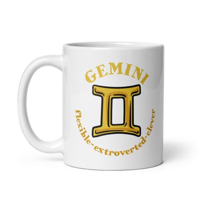 Zodiac Traits Gemini White Coffee Mug