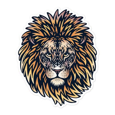 African Lion Portrait Sticker