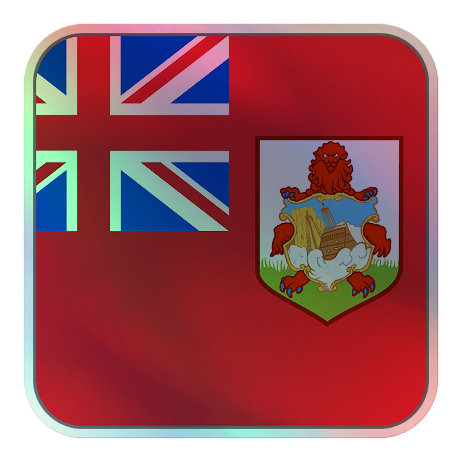 Bermuda Flag Holographic Sticker