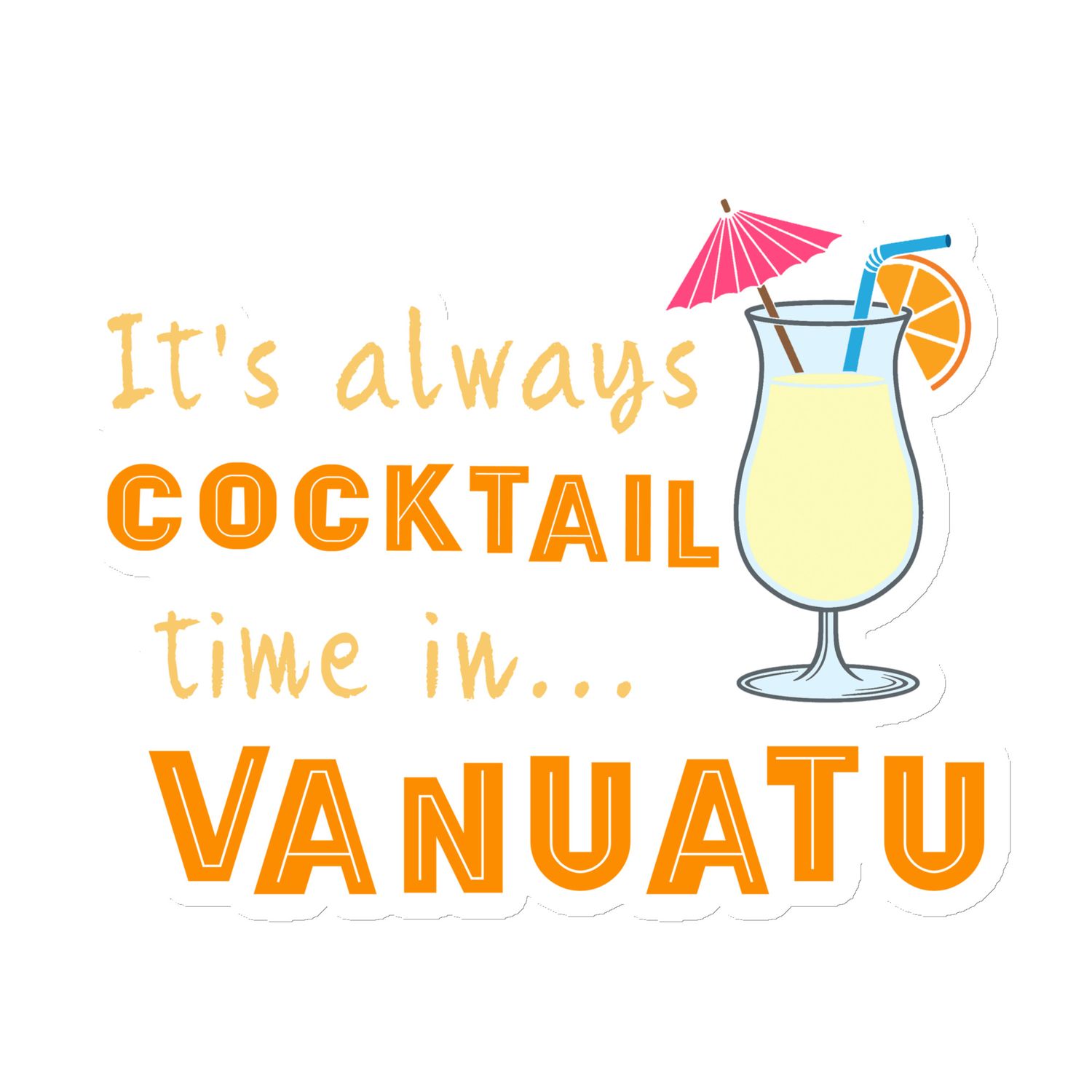 Vanuatu Cocktail Time Magnet