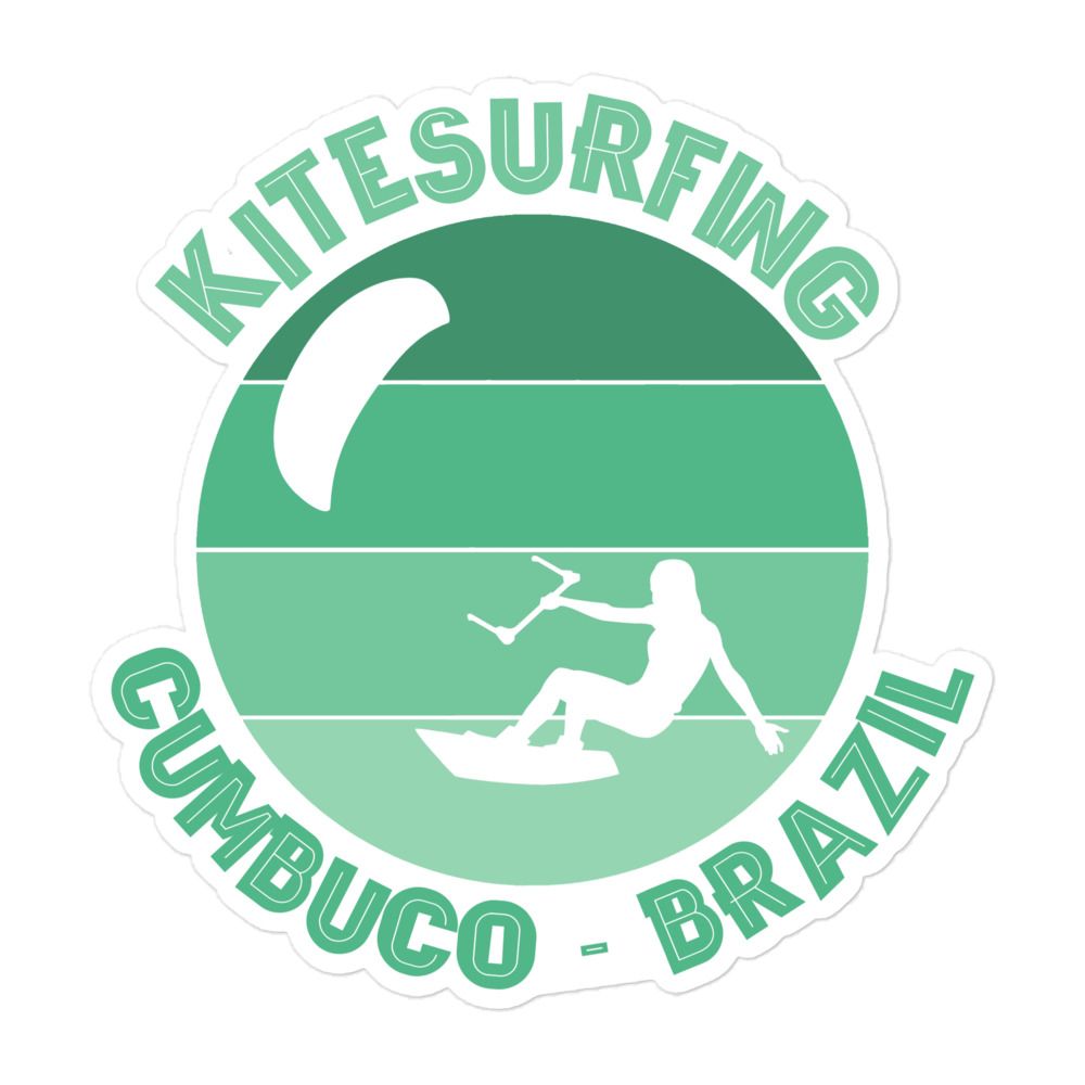 Cumbuco Kitesurfing Girl Green Sticker