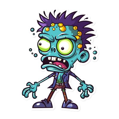 Halloween Cartoon Zombie 1 Magnet