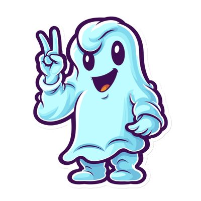 Halloween Ghost Pointing 1 Magnet