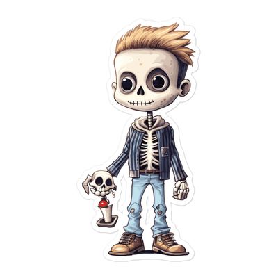 Halloween Skeleton Boy 1 Sticker