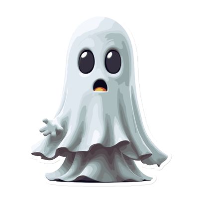 Halloween White Ghost 1 Magnet