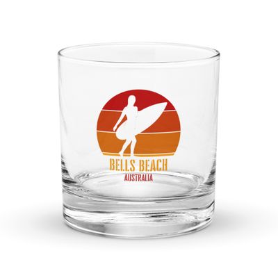 Surfing Bells Beach Australia, Australian Surfer Girl Rocks Glass