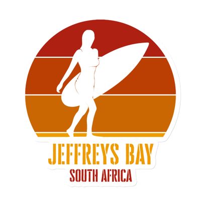 Surfing Jeffreys Bay South Africa, African Surfer Girl in Red Magnet