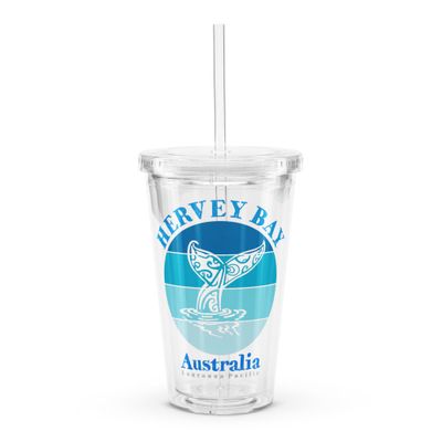 Whale Tail Hervey Bay Australia Ocean Clear Insulated Plastic Tumbler