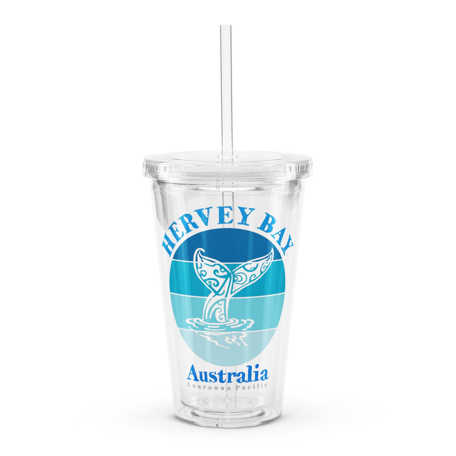 Whale Tail Hervey Bay Australia Ocean Clear Insulated Plastic Tumbler