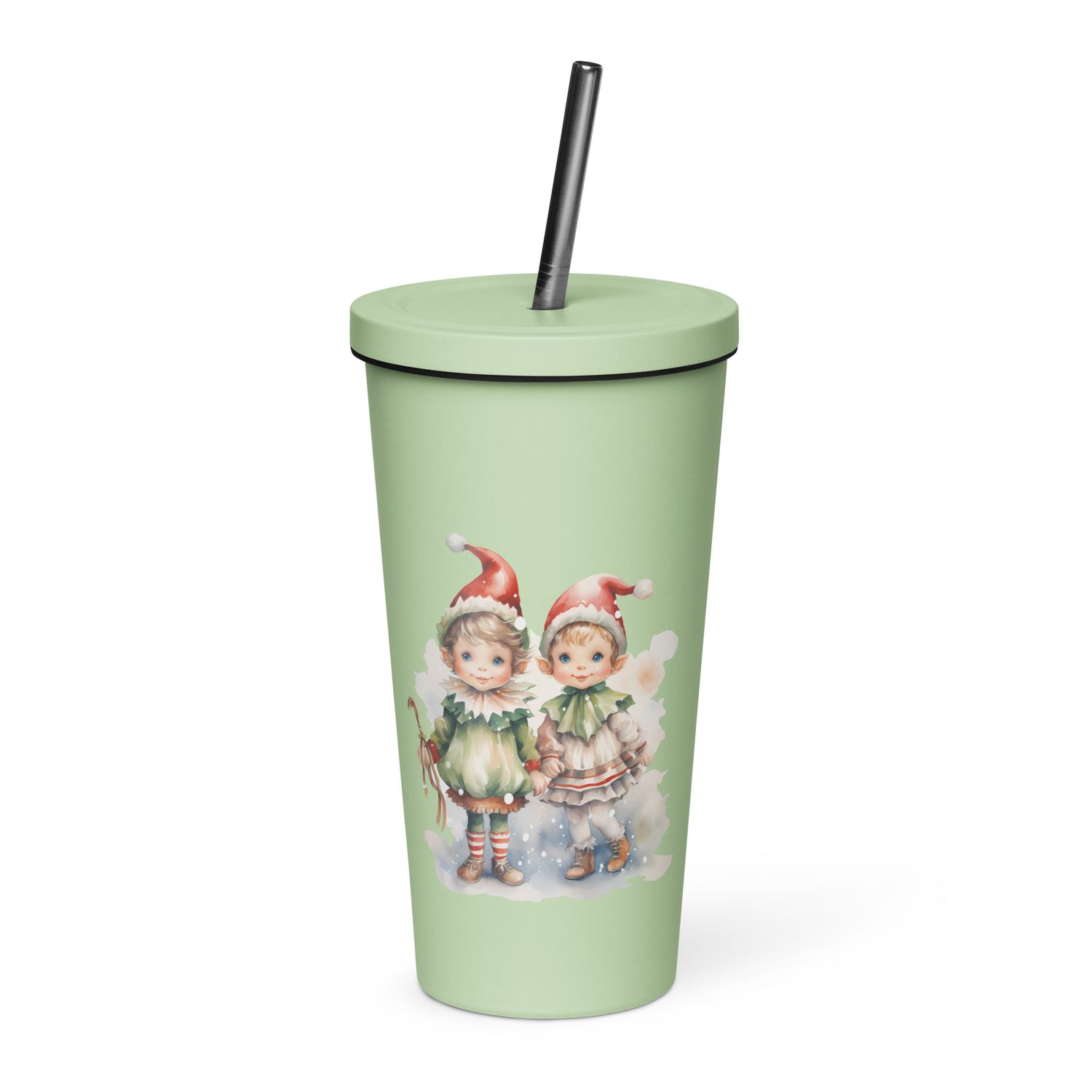Christmas Elves (1) Insulated Tumbler with a Straw