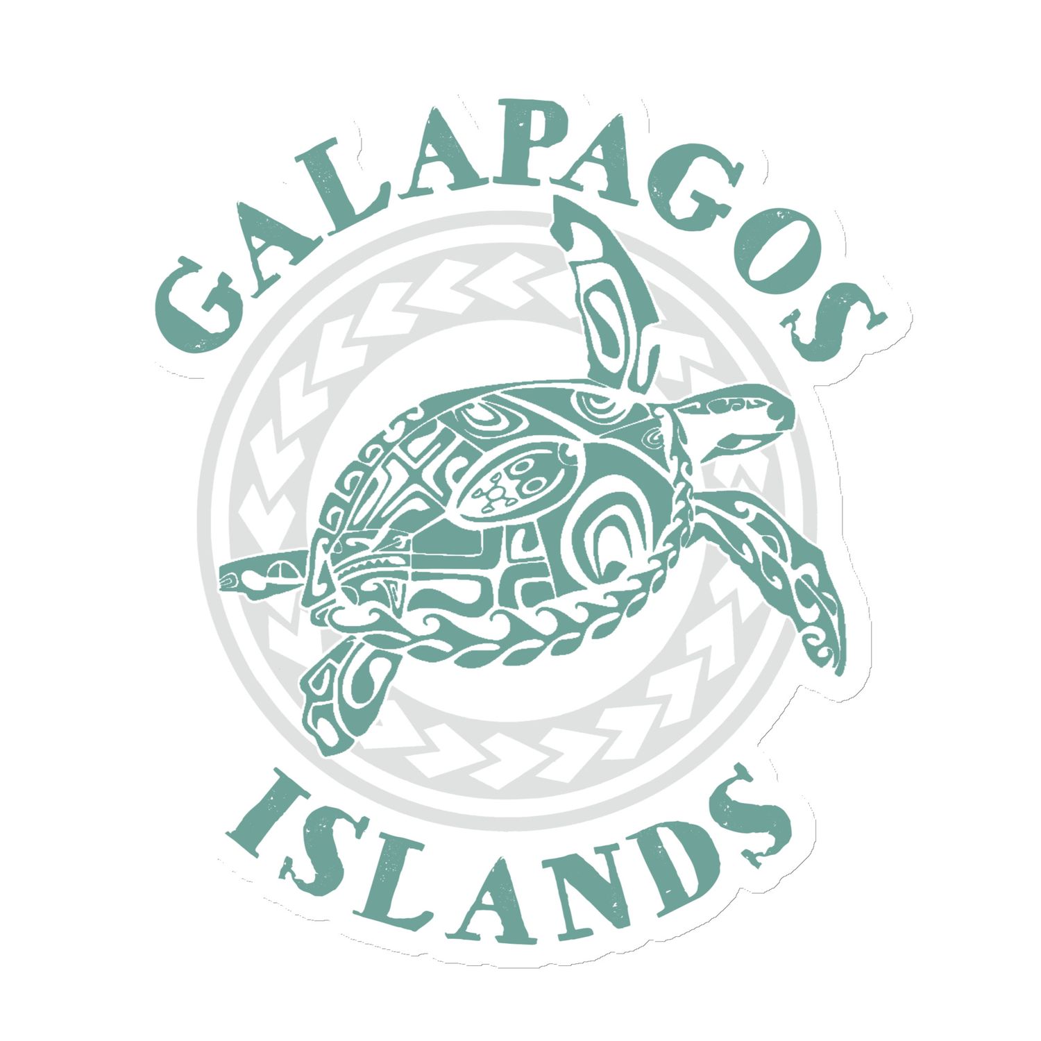 Galapagos Islands Tribal Tattoo Sea Turtle Magnet