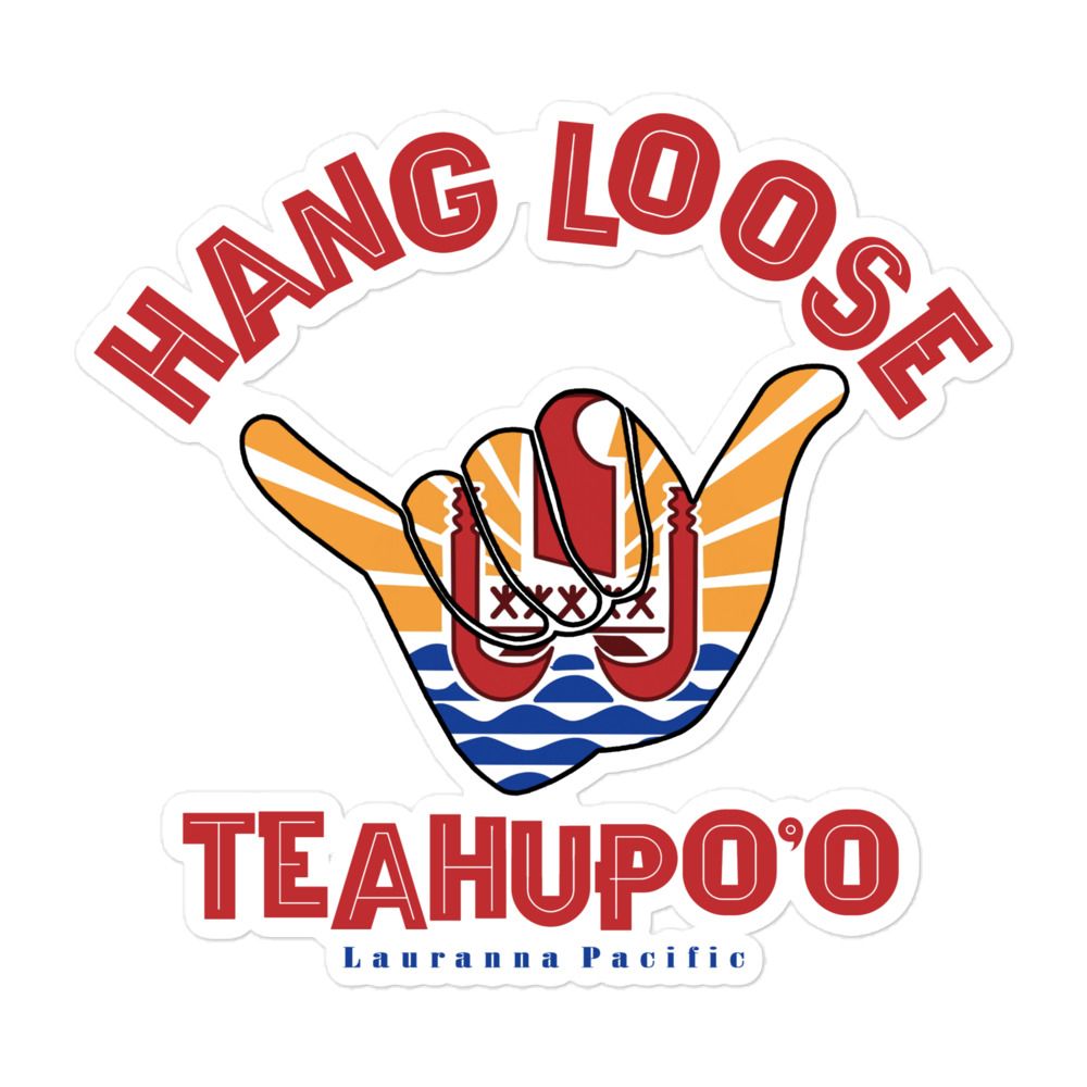 Teahupoo Shaka Hang Loose Sticker
