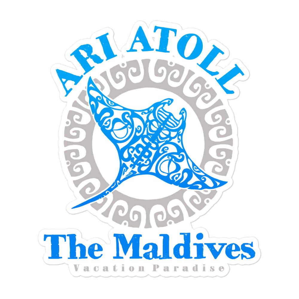 Tribal Manta Ari Atoll Maldives Sticker