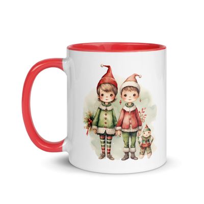 Christmas Elves (3) Mug with Color Inside