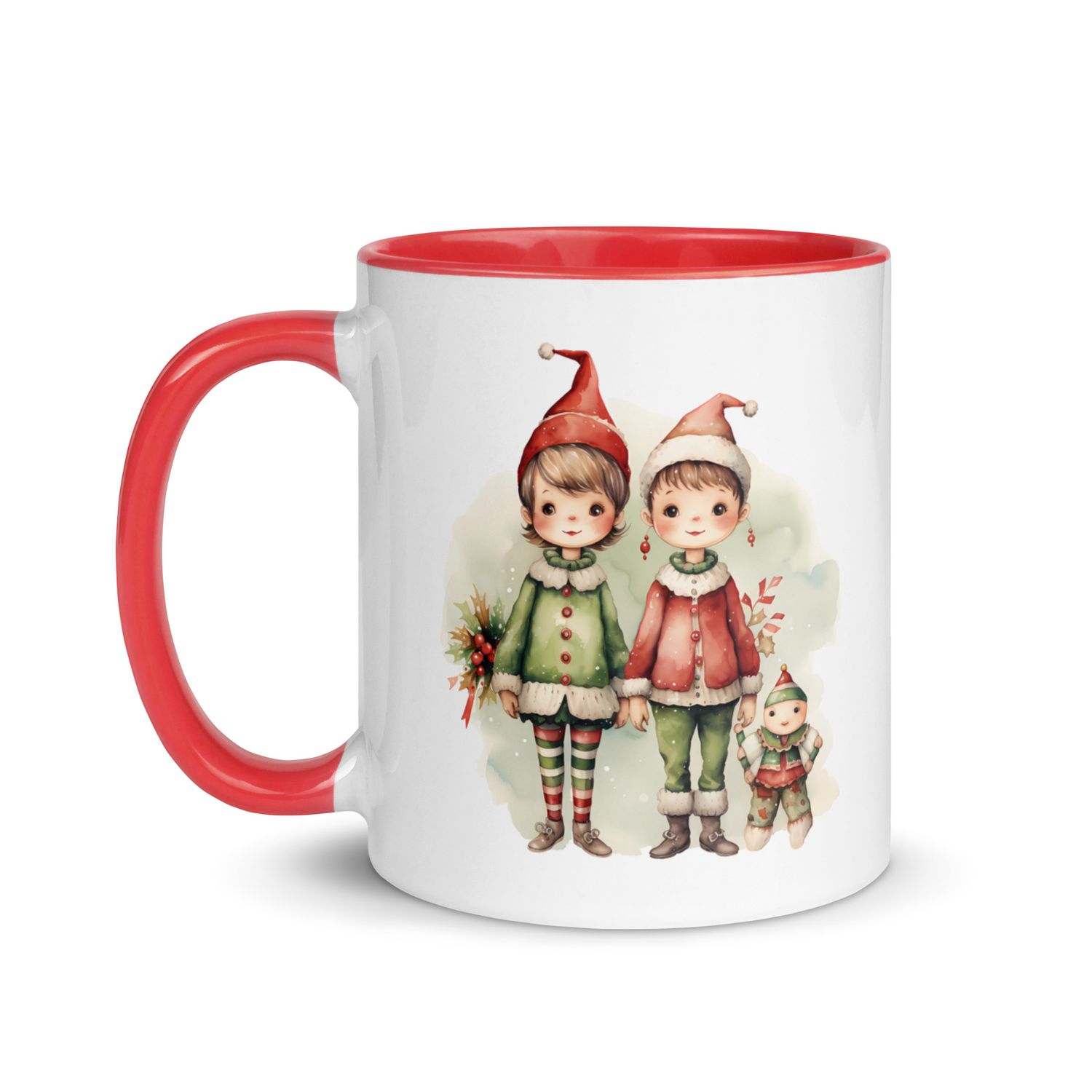 Christmas Elves (3) Mug with Color Inside