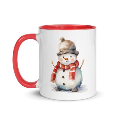 Christmas Snowman (2) Mug with Color Inside