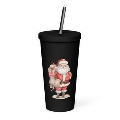 Santa Claus (6) Insulated Tumbler with a Straw