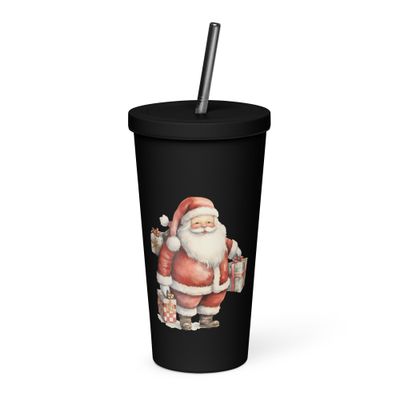 Santa Claus (8) Insulated Tumbler with a Straw