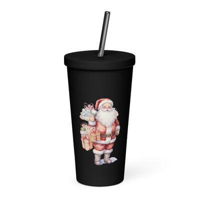 Santa Claus (9) Insulated Tumbler with a Straw