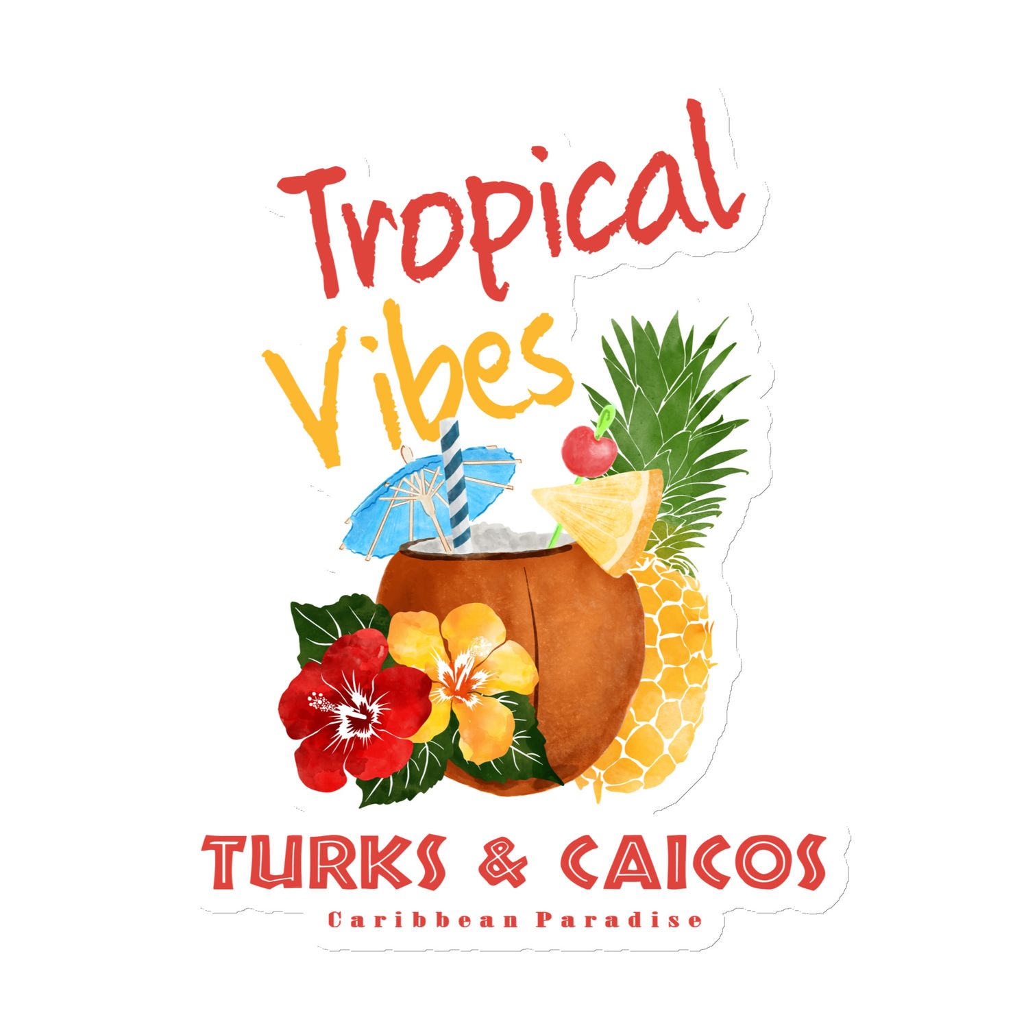 Turks and Caicos Tropical Vibes Magnet