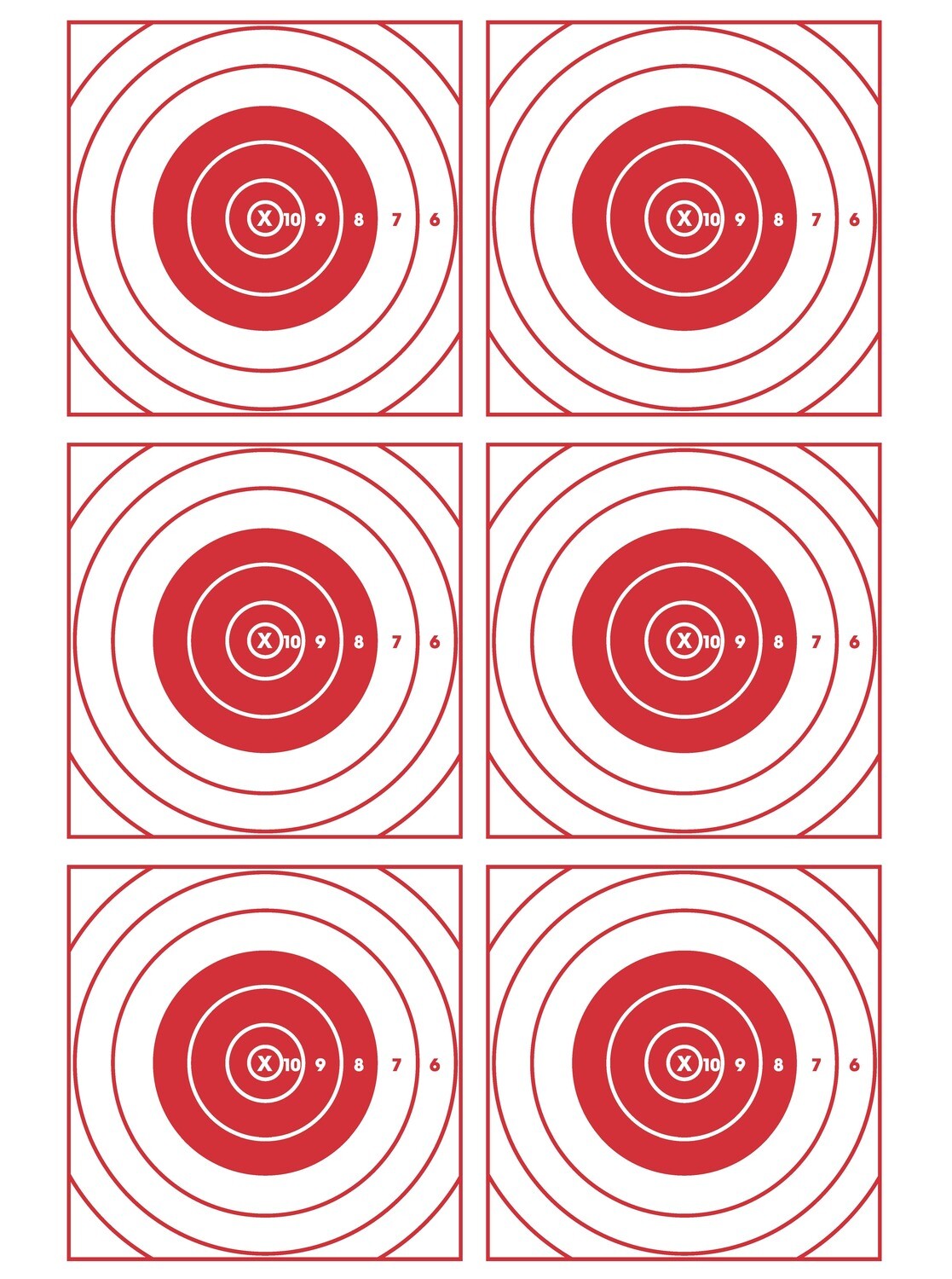 Bullseye Target 25 pack (trimmed and folded)