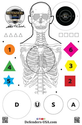 Defenders USA Signature Target #1  (Full Color)  - 25 Count