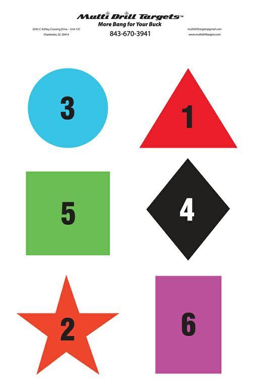 Shape Color Number - Responsive Target - 10 Count