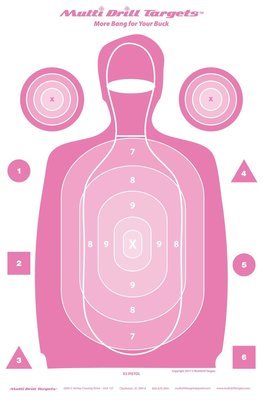 Multi Drill X-3 Outdoor Pistol - Pink - 10 Count