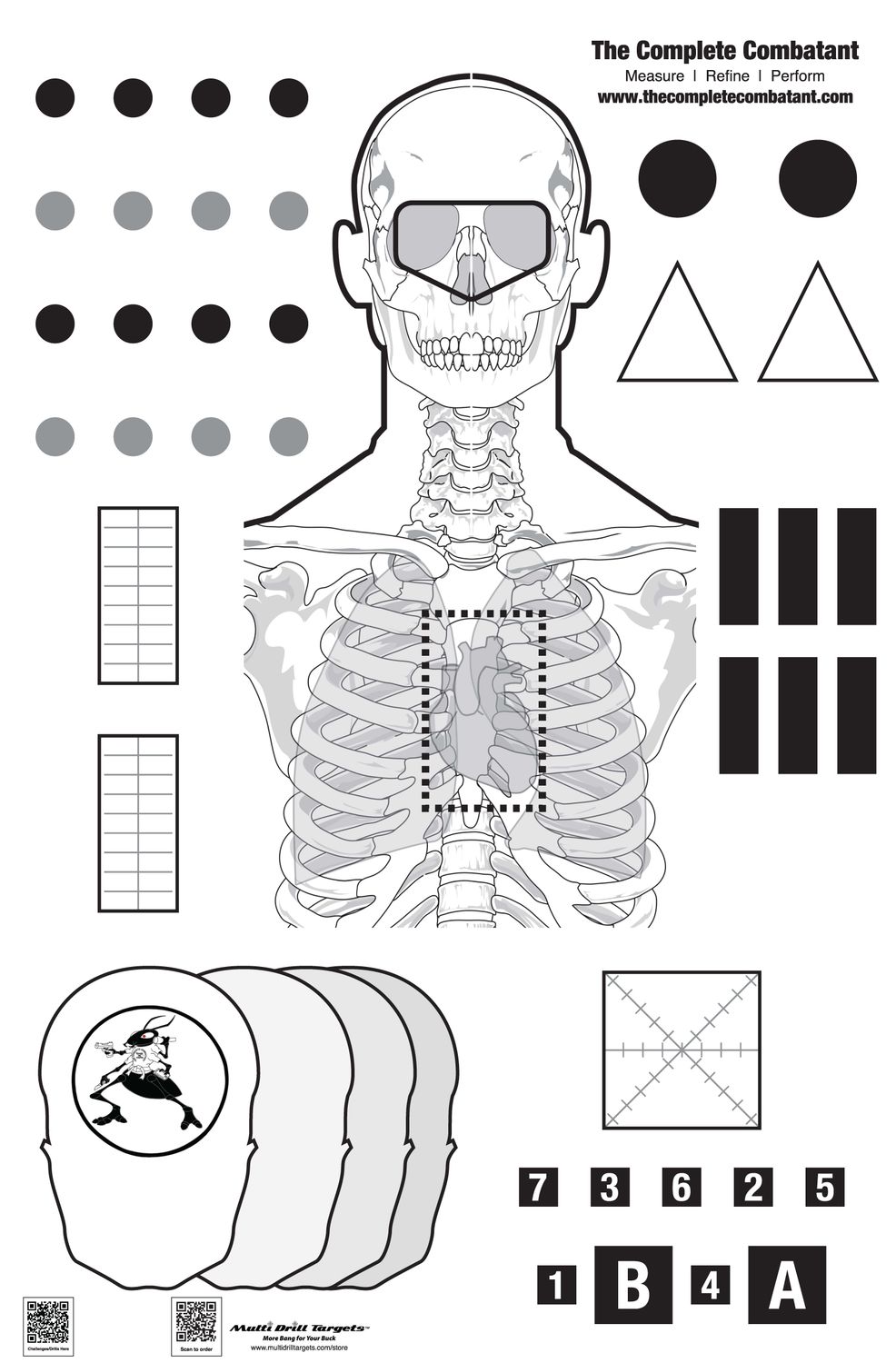 The Complete Combatant Core Rifle Target - 25 Pack