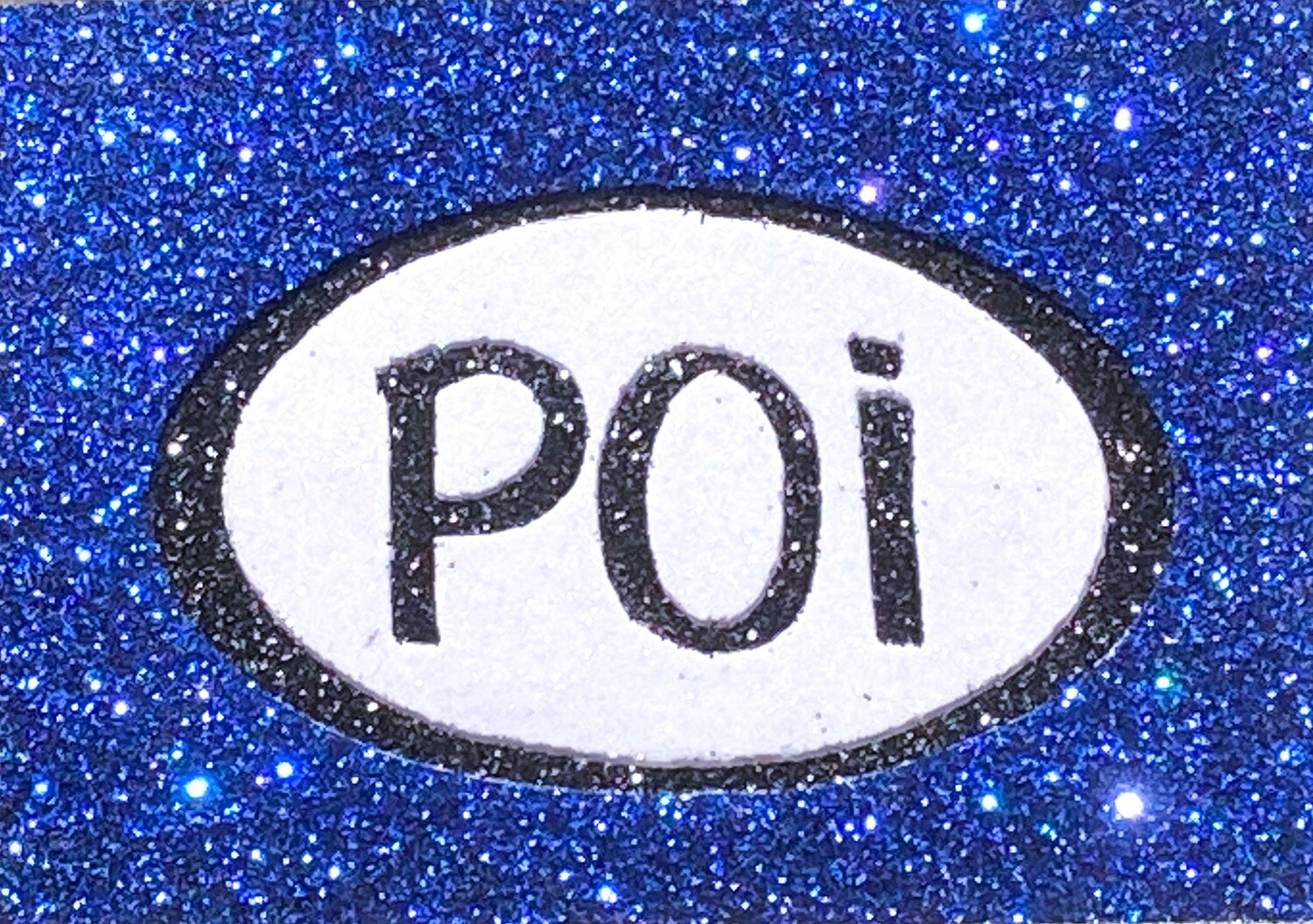 Magnet-Poi Oval Blue, Black & White