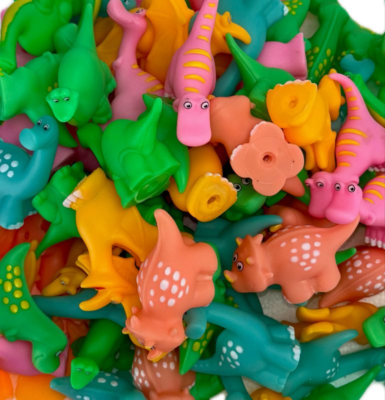 2.5 2.5" Rubber Dinosaur Mix