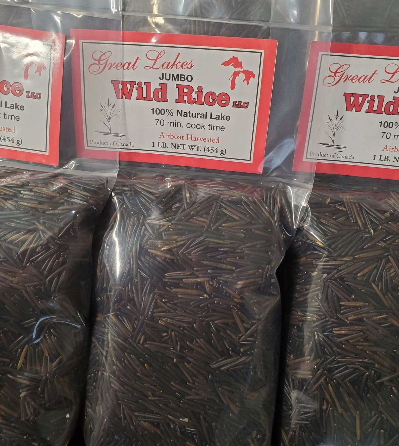 Canadian Jumbo 100 Natural Lake Wild Rice 10 1 lb Bags