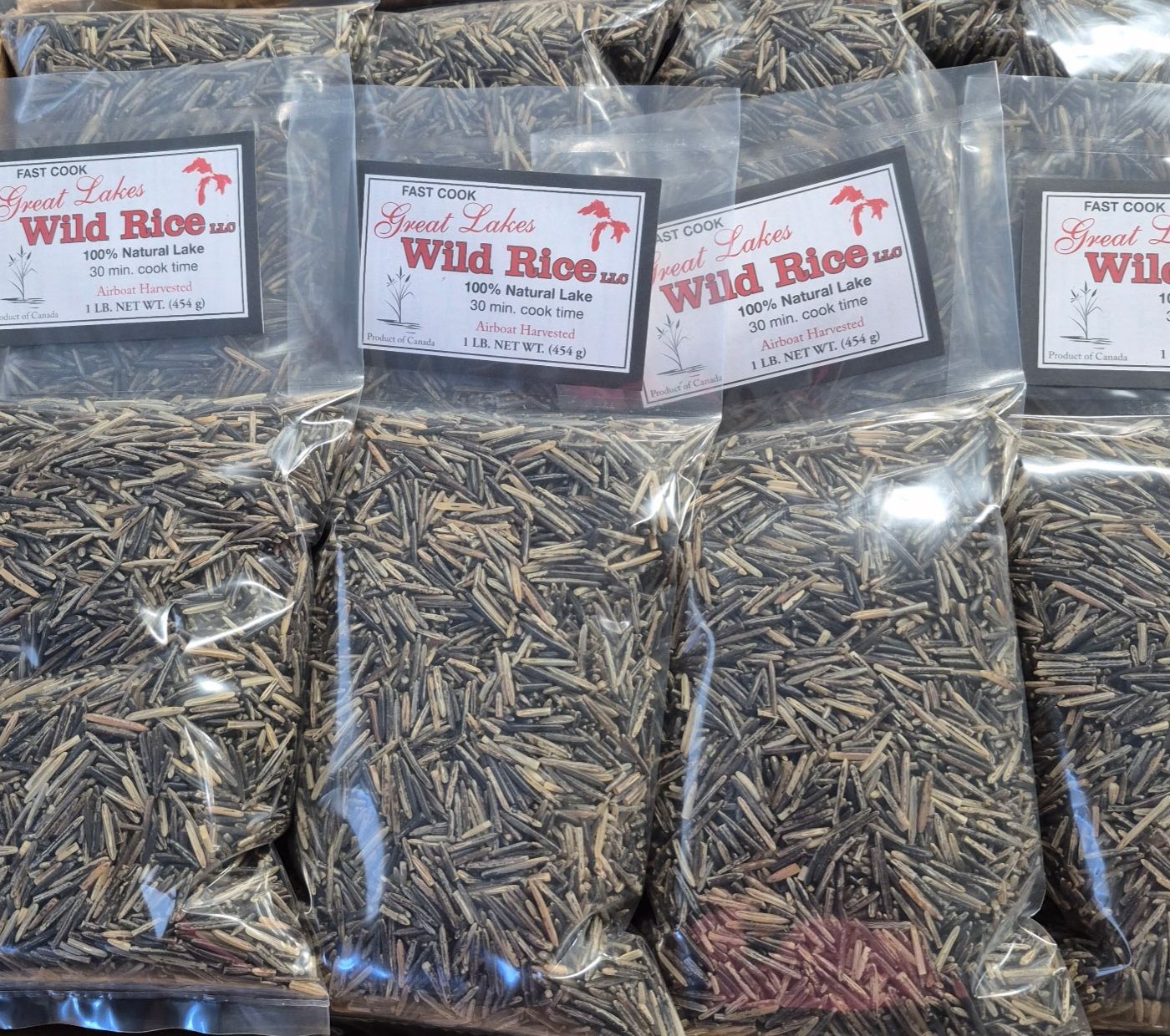 CANADIAN LAKE WOOD PARCHED WILD RICE 10 - 1 LB Bags
