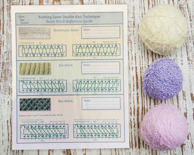 Basic Loom Knit Stitch Reference Guide