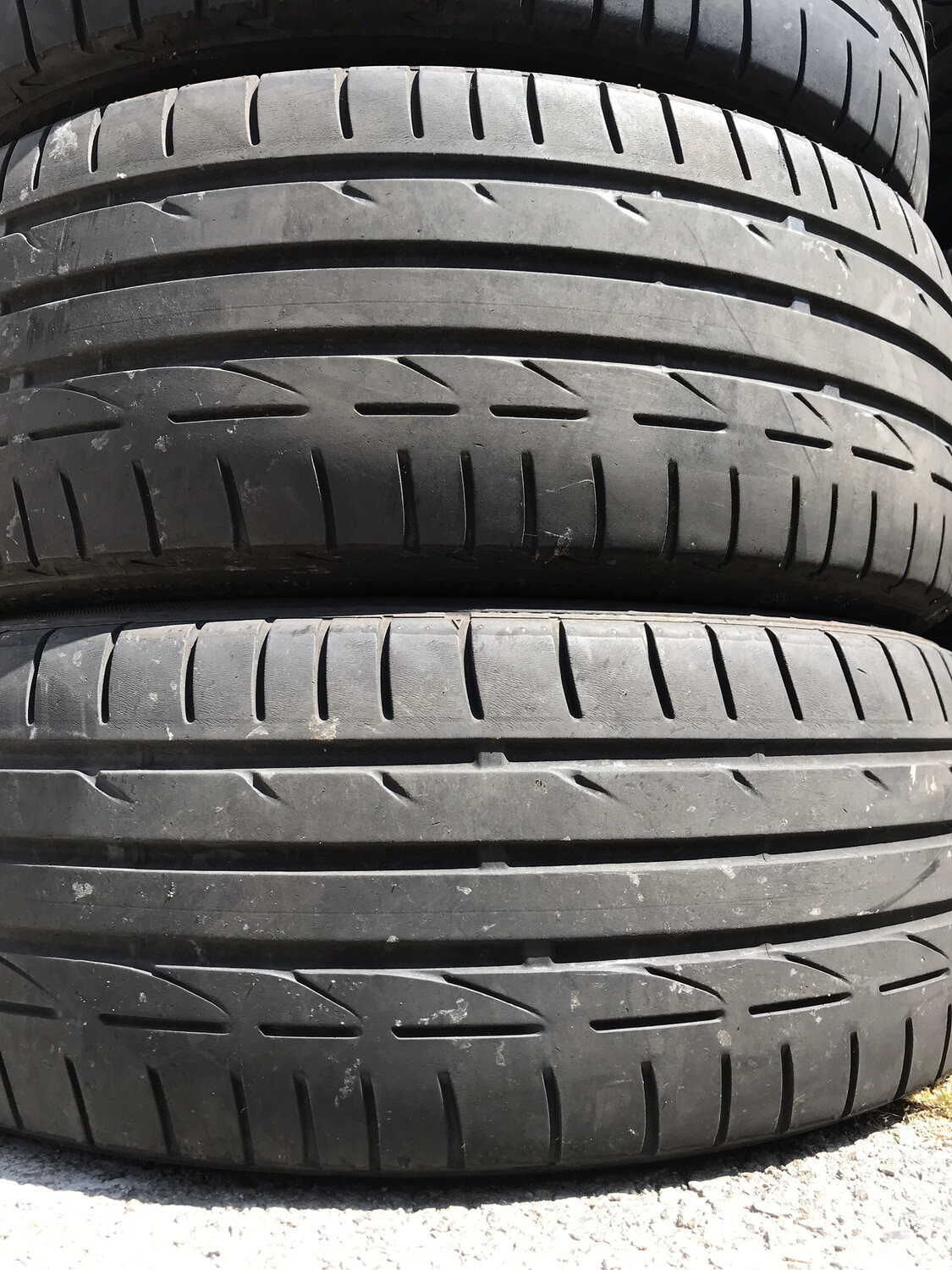 2 USED TIRES 205/45R17 Bridgestone POTENZA S001 WITH 4-5/32