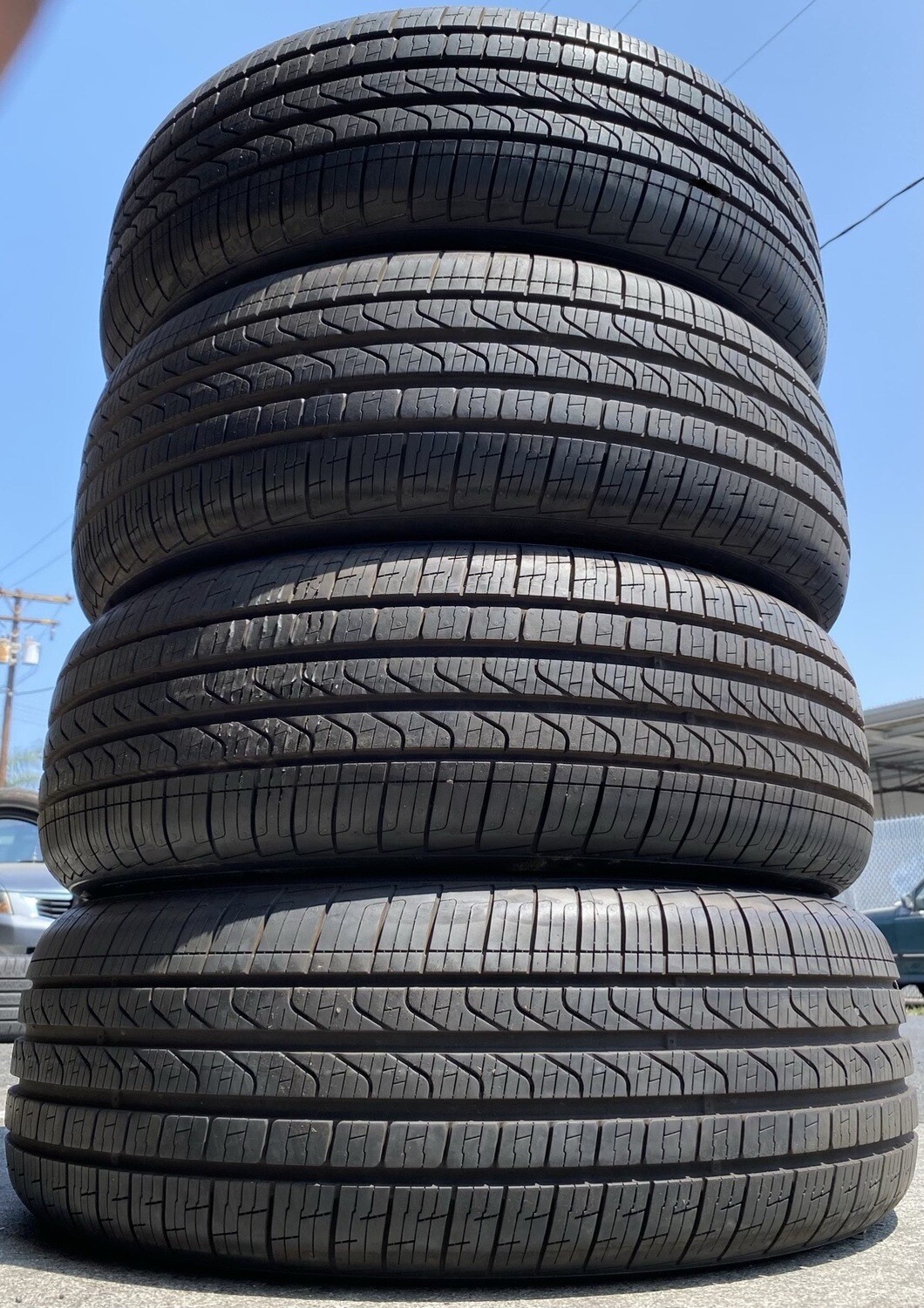 4 USED TIRES 205/55R17 Pirelli CINTURATO P7 RFT WITH 90%TREAD