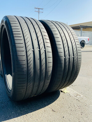 2 USED TIRES 285/40ZR22 Continental CONTI SPORT CONTACT 5P WITH 40-50% TREAD LIFE