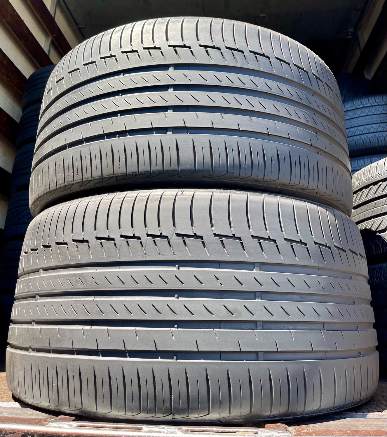 2 USED TIRES 315/30R22 Continental PREMIUM CONTACT 6 WITH 75%TREAD LIFE
