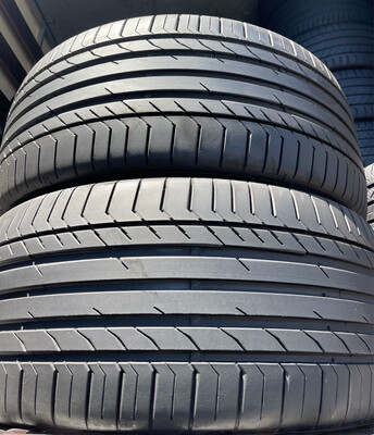 2 USED TIRES 285/40R21 Continental CONTI SPORT CONTACT 5 WITH 99% TREAD LIFE