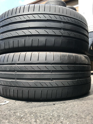 2 USED TIRES 225/40R19 Continental CONTI SPORT CONTACT 5 SSR WITH 50% TREAD LIFE 