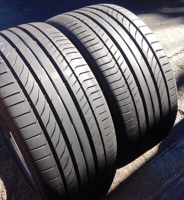 2 USED TIRES 295/35R21 Continental CONTI SPORT CONTACT 5P WITH 90% TREAD LIFE